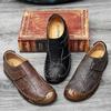 Verão 2026 Novo Estilo Sapato Casual de Couro Genuíno Masculino Fechado na Ponta Moda Outdoor Versátil Mocassins de Tamanho Grande para Homens