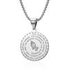 Lista de Productos Nuevos de Amazon Transfronterizos Moneda de Oración Collar de Oración Colgante de Acero Inoxidable Cadena Hueso de Serpiente Sin Piedras