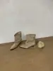 Botines de Tobillo de Tacón Alto de Gamuza Estilo Coreano 2026 Nuevos de Moda Punta Fina Tacón de Aguja Botas Apiladas Plisadas Moda Retro Botas Adelgazantes