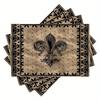 Individual de poliéster 2025 Recién llegado Individual de lino estampado Frontera Cross-TEMU Fiesta navideña Decorativo Antimanchas Aislante del calor Mantel individual