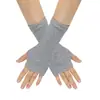 Luvas de Tricô Sem Dedos Transfronteiriças Cosplay Anime Listradas Mangas de Pulso Sem Dedos Mangas de Braço Infantis Estilo Fino