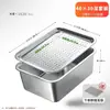 Bandeja Rectangular Pequeña para Té Doméstico con Rejilla de Drenaje Simple, Bandeja para Juego de Té de Acero Inoxidable con Drenaje para Preparación de Té Seco