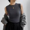Fábrica Personalizado Algodón Chaleco Pequeño de Mujer Verano Ropa Exterior Cuello Redondo Sin Mangas Fondo Ropa Interior Moda Top Fondo de Mujer