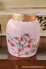 Pequeno Pote de Cerâmica com Tampa de Metal Pote de Caqui Embalagem de Chá Alimentos Chá Dendrobium Creme para Cuidados com a Saúde Cosméticos Armazenamento