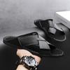 Pantuflas de Cuero Genuino Verano 2025 para Hombre para Usar en Casa y Afuera, Pantuflas de Vacuno de Suela Suave Antideslizantes de Verano para Hombre, Antideslizantes e Impermeables