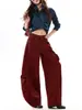 Pantalones Cargo Retro Americano Unisex Street Hip-Hop al por Mayor Dropshipping para Mujer, Pantalones Casuales de Pierna Ancha Rectos con Múltiples Bolsillos