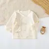 Top para bebé recién nacido, algodón puro, sin costuras, Clase A, 0-6 meses, ropa de otoño unisex para bebé, top estilo monje para bebé recién nacido