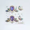 Adesivos de Strass Iridescentes para Sobrancelhas Estilo Europeu e Americano para Festivais de Música, Strass Autoadesivos Sem Cola para Maquiagem de Festa e Palco