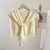 Xale de malha vermelha feminino outono e inverno estilo coreano camisa externa suéter fino de alta qualidade primavera e outono quarto com ar condicionado pequena vespa
