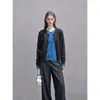Cárdigan Delgado de Punto Falso Dos Piezas con Bloques de Color para Mujer, Conjunto Estilo Coreano de Principios de Otoño, Cárdigan Corto de Punto Estilo Chanel