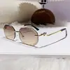 Nuevas Gafas de Sol Sin Marco de Lujo Personalizadas Transfronterizas Kajia para Hombre Moda Ins Europea y Americana Gafas de Sol Metálicas con Cabeza de Leopardo para Mujer