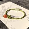 2021 tecido simples cordão de mão tornozeleira Hetian Jade Vermelho Sul melão da sorte pulseira amantes joias fabricantes atacado