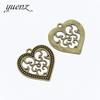 YuenZ diy accesorios de joyería vintage moda aleación patrón hueco colgante de amor 27 * 26MM A110