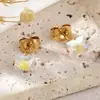Pendientes Cuadrados Distintivos para Hombre Pendientes Elegantes Simples para Chicas Estilo Universitario Pendientes de Circonita Pendientes de Acero de Titanio para Mujer