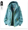 Chaqueta de algodón de una sola pieza, cortavientos, impermeable, engrosada y cálida, con capucha a prueba de frío invernal, abrigo de algodón para exteriores, unisex