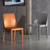 Silla de Montar Hogar Restaurante Lujo Ligero Alta Gama Silla para Mesa de Isla Diseñador Taburete Minimalista Silla de Comedor de Cuero Italiano