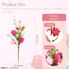 Flor Artificial de Tulipán con Hojas para el Día de San Valentín, Bayas en Forma de Corazón y Tallos para Decoración del Día de la Madre, Flores Artificiales para Bodas Transfronterizas