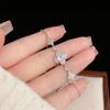 Serie Plata Verano Nuevo Exquisito Versátil Pequeño Fresco Pulsera de Zirconia Personalidad Lujo Ligero Sensación de Alta Gama Joyería de Mano