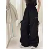 Comercio Exterior Estilo Americano 2026 Primavera/Verano Pantalones Cargo de Lado para Mujer Verano Pantalones de Secado Rápido Estudiante Estilo Coreano Pierna Recta Pantalones Largos