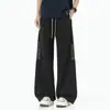 Pantalones de Calle Estilo Americano, Transpirables, de Secado Rápido, para Hombres y Mujeres, Temporada de Otoño, Corte Holgado, Adelgazantes, para Exteriores, Frescos, Protectores Solares, Pantalones Largos Casuales