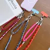 Cordón para Teléfono Móvil Puntos de Colores Cuerda de Cuatro Hilos Larga y Corta Anticaída y Antideslizante Cadena para Teléfono Móvil Colgante Tejido para Teléfono Móvil Venta al por Mayor