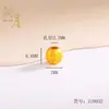 Contas Redondas Simples com o Caractere "Fu" em Dourado, Contas de Balde da Sorte com Furo Duplo, Contas de Balde com Padrão Cruzado, Acessórios DIY para Pulseiras e Colares, Contas Soltas