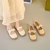 Zapatos Mary Jane de nuevo estilo inspirados en Chanel para mujer, colección de otoño 06, suela blanda, punta redonda, moño, mocasines bajos, zapatos casuales para mujer
