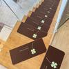 Alfombrilla para Escalones Adhesiva sin Pegamento Alfombra para Escaleras Alfombrilla para Escaleras de Casa Piso de Madera Maciza Antideslizante Silenciosa Alfombrilla para Pies Luminosa
