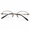 Gafas de Alambre Dorado Pure Desire para Mujer, Montura de Plata de Alta Calidad, Lente Transparente, Luz Azul Anti-Reflejo, Gafas para Miopía, Danyang C-7043