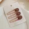 Pasador Dulce de Princesa Estilo Ins con Flequillo Lateral, Pinza para el Cabello Delicada y Versátil, Accesorio para el Cabello de Color Dopamina