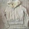 Comercio Exterior Retro Americano Bordado de Letras Otoño e Invierno Cuello de Lana con Capucha Chaqueta Cardigan Suéter Top