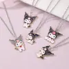 Collares Sanrio Europeos y Americanos Transfronterizos, Lindos Collares Colgantes de Kuromi y My Melody, Cadenas para Clavícula de Dibujos Animados, Accesorios para Niños