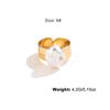 Kenjie 2024 Nuevo Anillo Abierto de Perla Barroca de Imitación con Diamante para Mujer, Anillo Ajustable Personalizado Transfronterizo Europeo y Americano