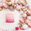 Kit de Arco de Guirnalda de Globos Color Rosa Oro Rosa de 82 Piezas para Cumpleaños de Niñas, Decoración de Fiesta Dulce para Niños