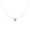 Collar de Plata Esterlina S925 Yun Xiaoshu Moissanita Línea de Pesca Transparente Cuenta Redonda Colgante de Circonio Cadena para Clavícula Pequeña y Fresca para Mujer