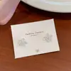 Brincos de Flor com Laço de Zircônia para Mulheres, Pino de Prata, Super Fada e Doces de Cobre Microincrustados Nicho Acessível Luxo High-End Versáteis