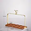 Copa de Vino Blanco de Lujo de Gama Alta Dispensador de Vino Copa con Soporte para Copa con Cabeza de Ciervo Creativo Estante de Vino para una Copa Soporte para Copa de Agua de Estilo Europeo Exquisito