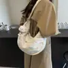 Bolso de Hombro Cruzado Estético Coreano para Mujer, Bolso Tipo Dumpling Nuevo de Verano, Moda para Estudiantes, Viajes Diarios