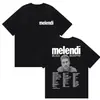 Rapper Melendi Tour 2025 Merch del Álbum Camiseta para Hombre Vintage Gótica de Algodón Y2K para Hombre