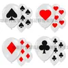 Balões de Látex de 12 polegadas com Padrão de Cartas de Baralho: Balões Quadrados, de Coração, de Espadas, de Trevos, com Padrão de Cartas de Baralho em Látex Espesso