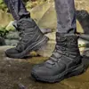 Botas de combate, botas de caminhada de cano alto para exterior, botas táticas para homem, tamanhos grandes disponíveis, adequadas para treino e ambientes de deserto