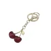 Llavero de Cereza de Moda Retro Europeo y Americano Más Vendido Transfronterizo con un Toque de Alta Gama, Accesorio Colgante de Fruta de Cereza para Bolsa