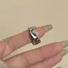 Anillo Abierto Apilable de Plata con Circonitas Microincrustadas Chapado en Plata Ins Anillo Metálico de Alta Gama con Diamantes Ajustable Joyería