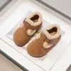 Sapatos Birkenstock Femininos 2026 Novidades de Inverno Sapatos de Algodão para Crianças com Forro de Lã Sapatos Peludos para Bebê Menina Botas de Neve Quentes para Crianças