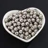 Cuentas CCB Galvanizadas Doradas con Perlas de Agujero Recto No Porosas y Cuentas Brillantes Accesorios DIY Ensartados a Mano
