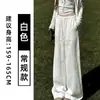 Calça de algodão e linho azul marinho de perna larga para mulheres, estilo fino de verão, novo modelo 2026, reta de cintura alta com cordão, folgada, emagrecimento, casual