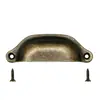En Stock 98mm Tirador de Concha para Cajón Estilo Antiguo, Tirador de Hierro Vintage para Botiquín, Decoración del Hogar, Muebles Antiguos, Accesorios de Ferretería Estilo Antiguo