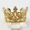 Decoração de Bolo Coroa de Aniversário Transfronteiriça Ornatos de Confeitaria Pérola Redonda Flores de Festa de Casamento Coroa Atacado E18