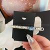 Grampo de cabelo de luxo de alta qualidade com diamantes completos, temperamento, grampo de franja com diamantes coloridos, grampo lateral bico de pato, acessórios de cabelo atacado