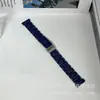 Design de Cintura Fina Pulseira de Relógio com Tinta Salpicada e Três Contas Adequada para Apple 11, Samsung Watch 8, Huawei Fit 5, Xiaomi e Pulseiras Xiaotiancai